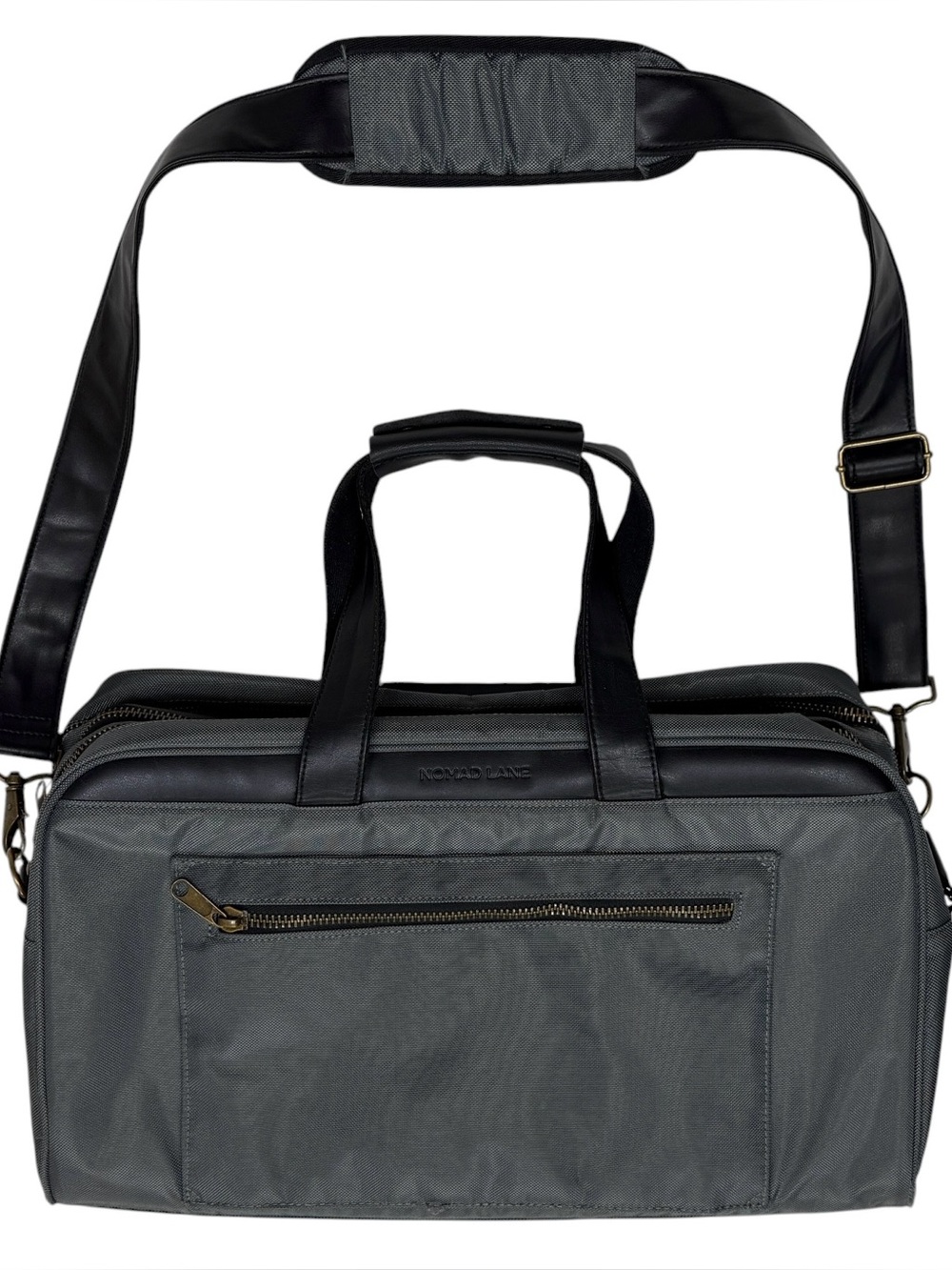 Nomad Lane Bento Bag Travel Briefcase Grey USB Port 17” Carry On Duffle Luggage